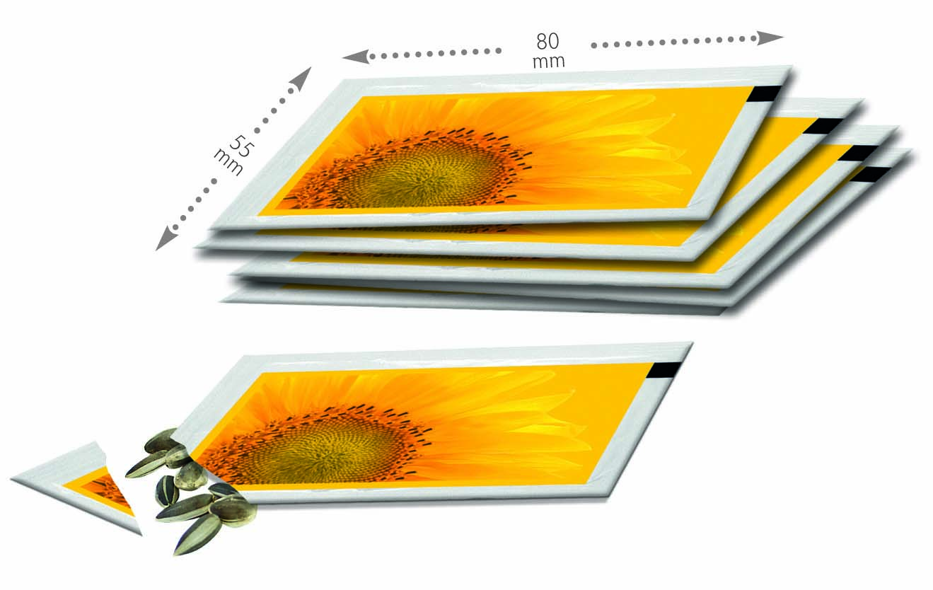 Samentütchen Zwergsonnenblume 80 x 55 mm
