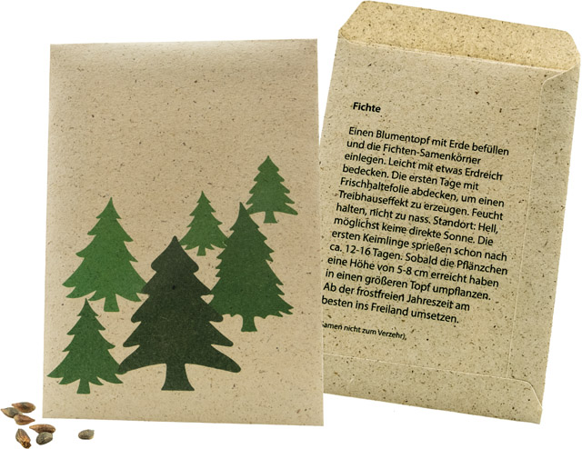 Samentütchen Graspapier Weihnachtsbaum 82 x 114 mm