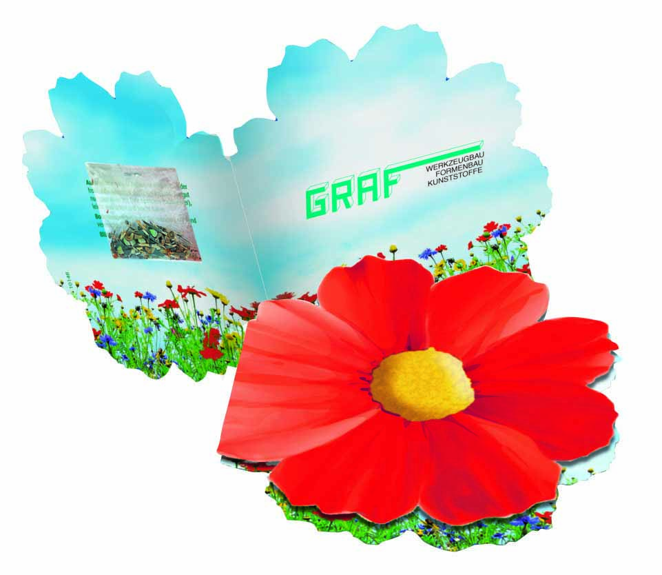 Klappkärtchen Blüte